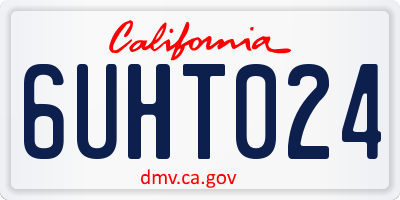 CA license plate 6UHT024