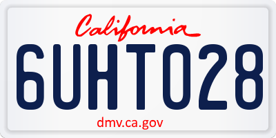 CA license plate 6UHT028