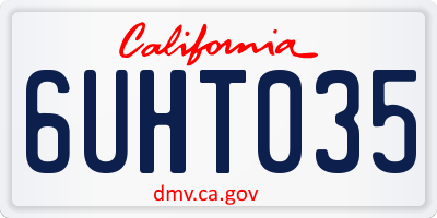 CA license plate 6UHT035