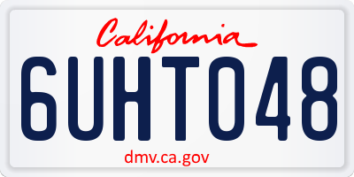 CA license plate 6UHT048