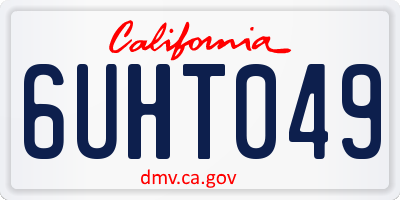 CA license plate 6UHT049