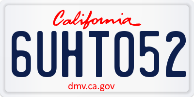 CA license plate 6UHT052