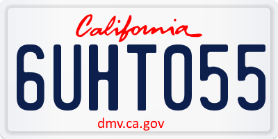 CA license plate 6UHT055