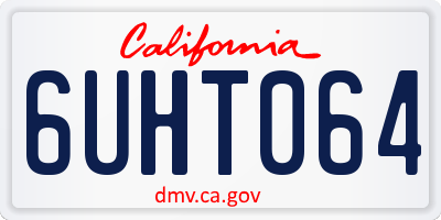 CA license plate 6UHT064