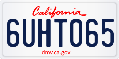 CA license plate 6UHT065