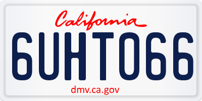 CA license plate 6UHT066