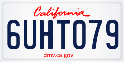 CA license plate 6UHT079