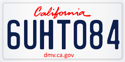 CA license plate 6UHT084