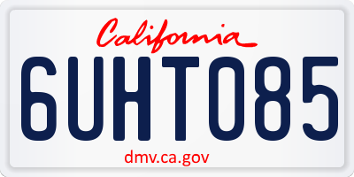 CA license plate 6UHT085