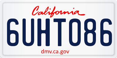 CA license plate 6UHT086
