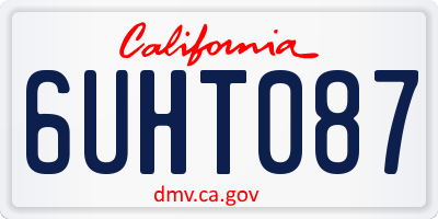CA license plate 6UHT087