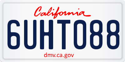 CA license plate 6UHT088