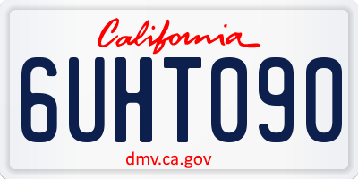 CA license plate 6UHT090