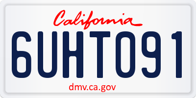 CA license plate 6UHT091