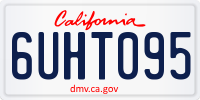 CA license plate 6UHT095