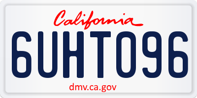 CA license plate 6UHT096