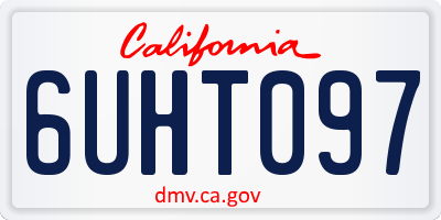 CA license plate 6UHT097