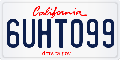CA license plate 6UHT099