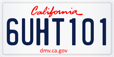 CA license plate 6UHT101
