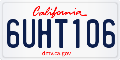 CA license plate 6UHT106