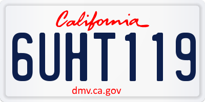 CA license plate 6UHT119
