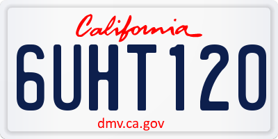 CA license plate 6UHT120