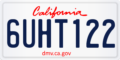 CA license plate 6UHT122
