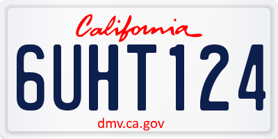 CA license plate 6UHT124