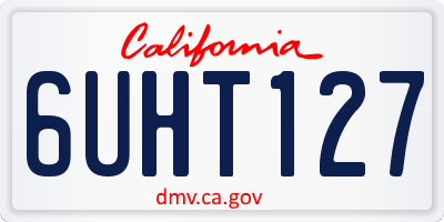 CA license plate 6UHT127