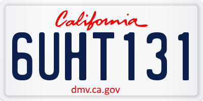 CA license plate 6UHT131