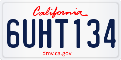 CA license plate 6UHT134