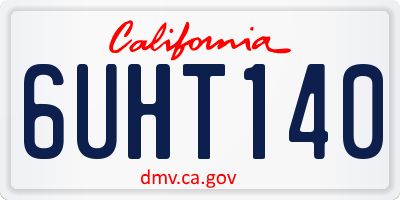 CA license plate 6UHT140