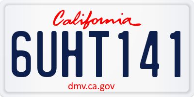 CA license plate 6UHT141