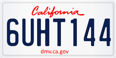 CA license plate 6UHT144