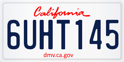 CA license plate 6UHT145