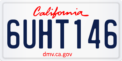 CA license plate 6UHT146