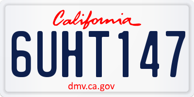 CA license plate 6UHT147