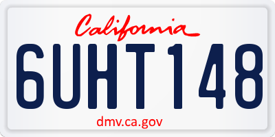 CA license plate 6UHT148