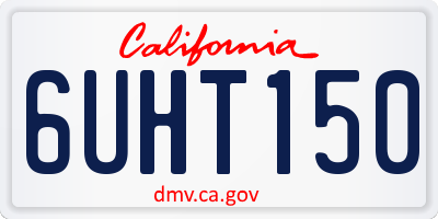 CA license plate 6UHT150