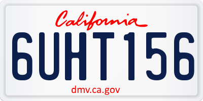 CA license plate 6UHT156