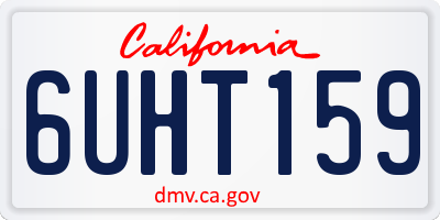 CA license plate 6UHT159