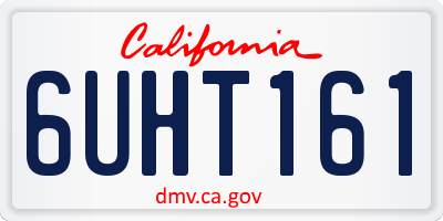 CA license plate 6UHT161