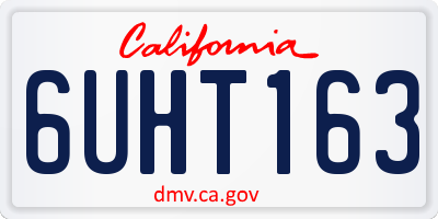 CA license plate 6UHT163