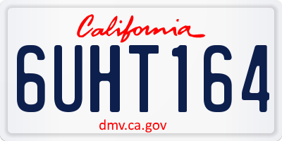 CA license plate 6UHT164