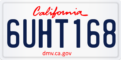 CA license plate 6UHT168