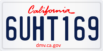 CA license plate 6UHT169