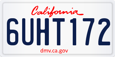 CA license plate 6UHT172