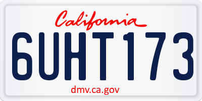 CA license plate 6UHT173
