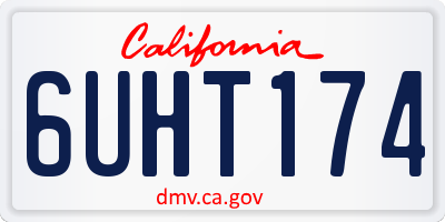 CA license plate 6UHT174