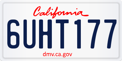 CA license plate 6UHT177